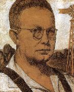 Grant Wood The Study of Self-Portrait oil on canvas